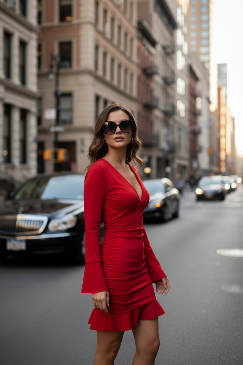 Vivian Ruched Mini Dress